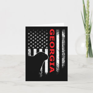 Georgia USA Flagge Patriotic. Ga Vintag Style Karte