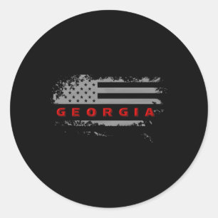 Georgia USA-Flagge Runder Aufkleber