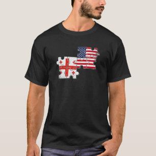 Georgia USA Vintage-Flagge georgisch amerikanisch T-Shirt