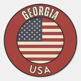 Georgia Vereinigte Staaten von Amerika Runder Aufkleber