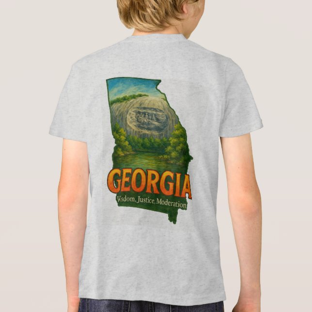 Georgia | Vibrant State Pride T-Shirt Tri-Blend Shirt (Rückseite)