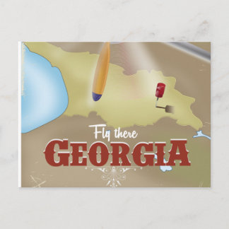 Georgia Vintage-Urlaubsposter Postkarte