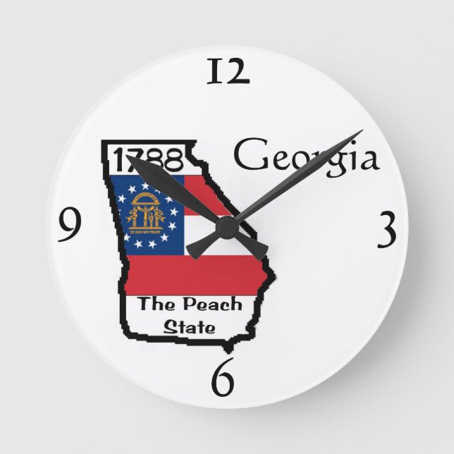 Georgia Wall Clock Runde Wanduhr (Vorderseite)