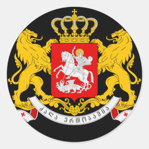 Georgia-Wappen Runder Aufkleber