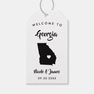 Georgia Wedding Welcome Bag Tags, Karte Geschenkanhänger