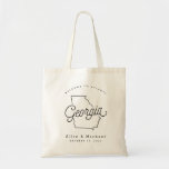 Georgia Wedding Welcome Tote Bag Tragetasche<br><div class="desc">Diese Tasche in Georgia ist ideal,  um die Gäste der Stadt zu Ihrer Hochzeit zu empfangen! Packen Sie es mit lokalen Goodies für ein extra lustiges Willkommenspaket.</div>