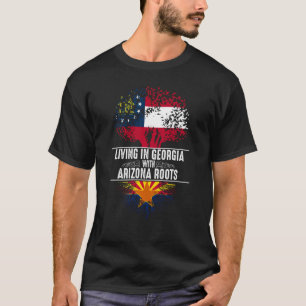 Georgia Zuhause Arizona Roots Staat Tree Flag Lieb T-Shirt