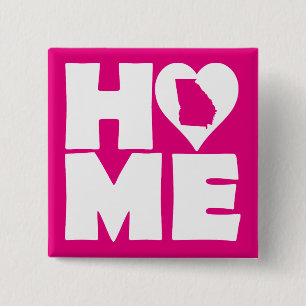 Georgia Zuhause Heart Staat Button Abzeichen Butto