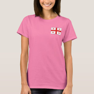 Georgiaflaggen- und -karten-DK-T - Shirt