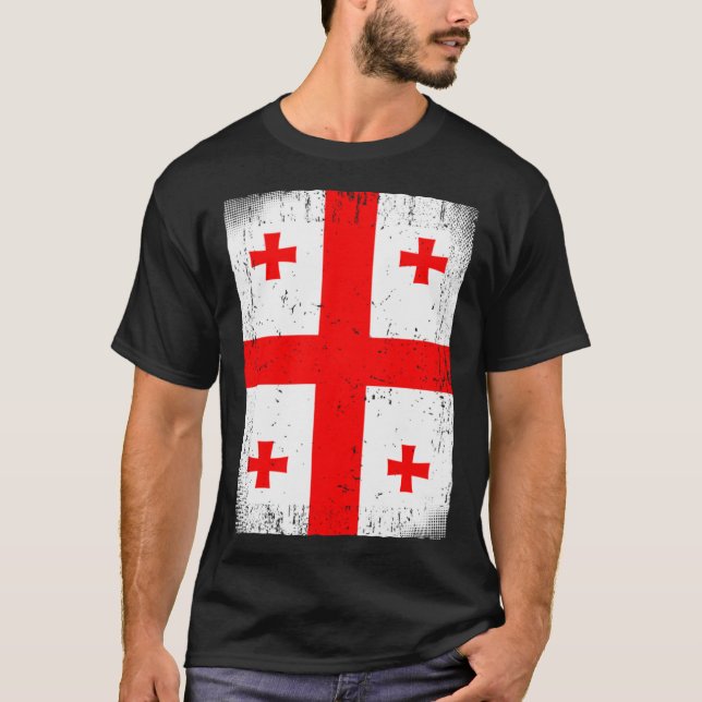 Georgian Flag Georgia T-Shirt (Vorderseite)