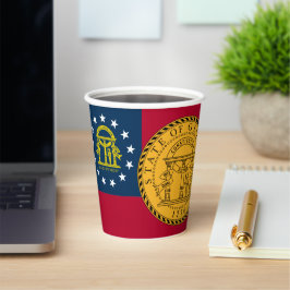 Georgian Flag & Seal, Flag of Georgia Pappbecher