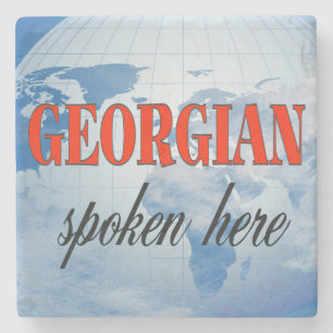 Georgian, gesprochen hier bewölkte Erde Steinuntersetzer