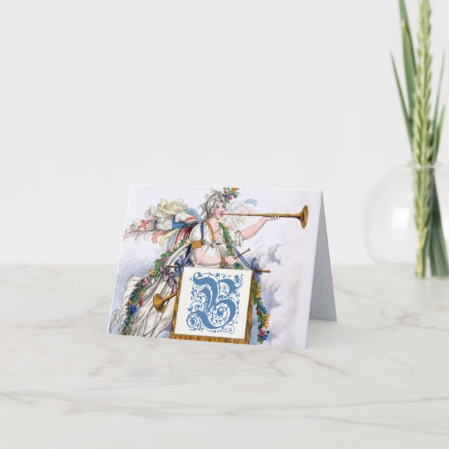 Georgian Regency Initial B Monogram Notecards (Vorderseite)