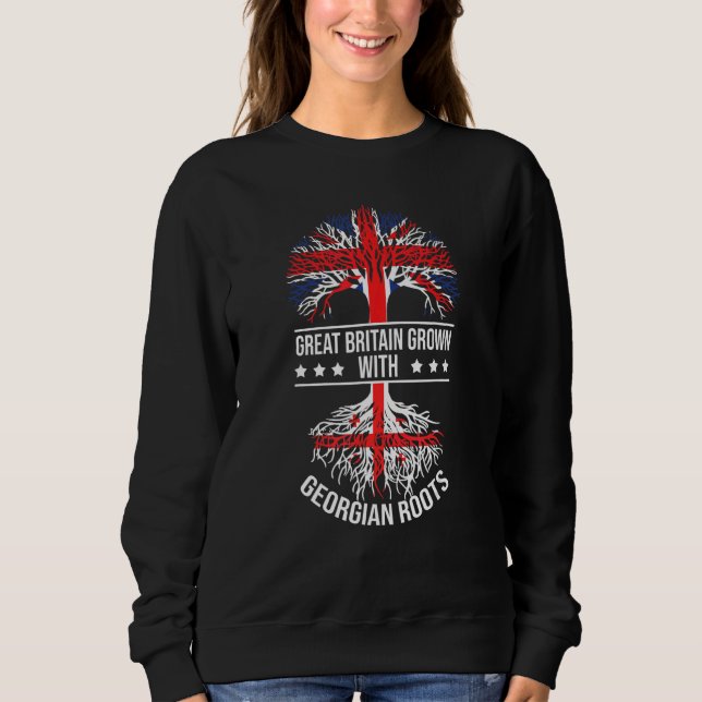 Georgian Roots Immigrant Herkunft Großbritannien G Sweatshirt (Vorderseite)