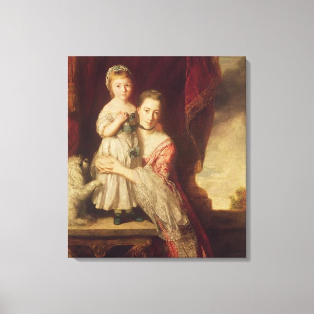 Georgiana, Countess Spencer mit Lady Leinwanddruck (Vorderseite)