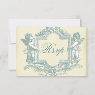 Georgiana (Cream) Wedding RSVP Karte