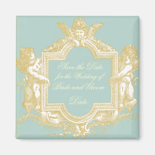 Georgiana (Marie Antoinette Blue) Save the Date Magnet (Vorne)