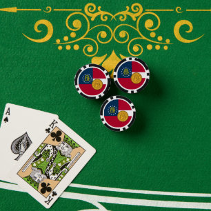 Georgianische Flagge & Siegel, Flagge von Georgien Pokerchips