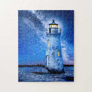 Georgia's Cockspur Island Lighthouse Art Puzzle