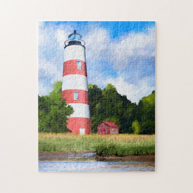 Georgia's Sapelo Island Lighthouse Art Puzzle (Vertikal)