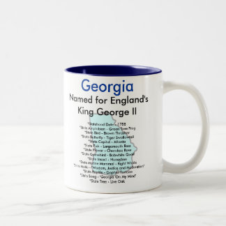 Georgiasymbole u. -karte zweifarbige tasse
