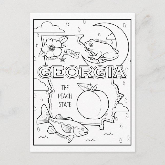 Georgie Farbe Postkarte (Vorderseite)