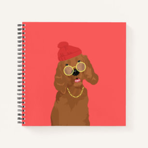 Georgie The Rapper Irish Setter Dog Notizbuch