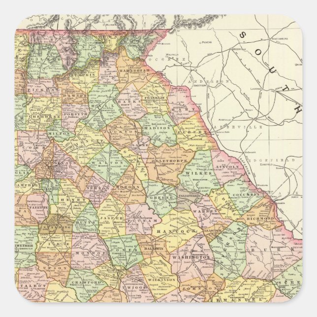 Georgien 2 quadratischer aufkleber (Vorderseite)