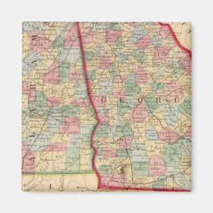 Georgien, Alabama Karte von Mitchell Magnet