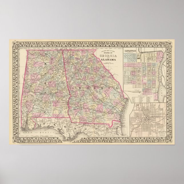 Georgien, Alabama Poster (Vorne)