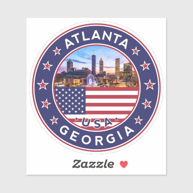 Georgien, Atlanta Aufkleber (Blatt)