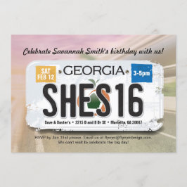 Georgien-Einladung für Mädchen zum 16. Geburtstag Einladung