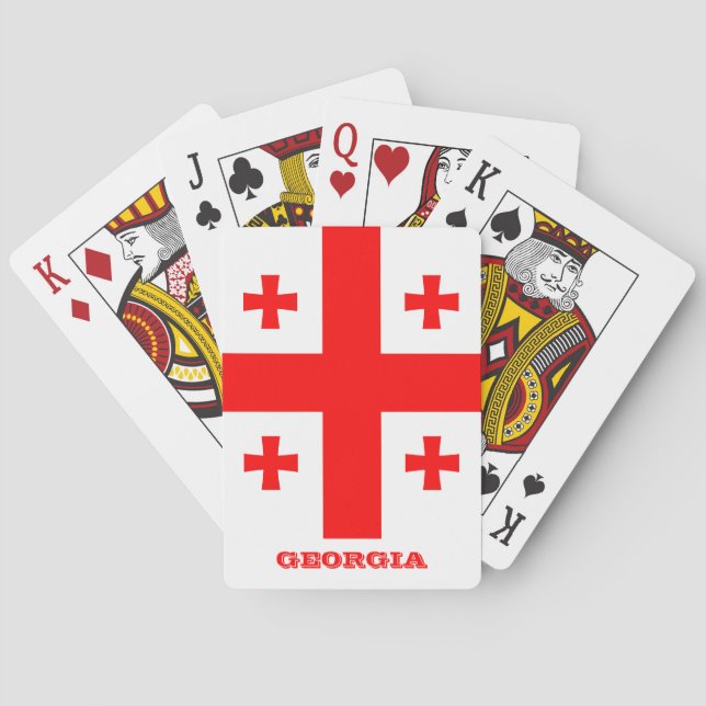 Georgien Flag Games, Georgia Playing Cards Spielkarten (Rückseite)