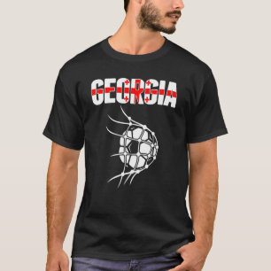 Georgien Fußball-Ball im Netz Unterstützung Georgi T-Shirt