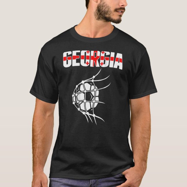 Georgien Fußball im Netz Unterstützung georgischer T-Shirt (Vorderseite)