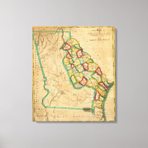 Georgien-Karte Leinwanddruck