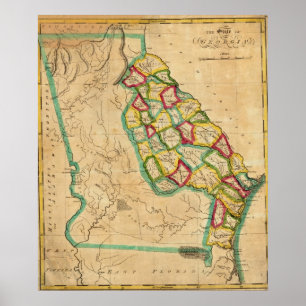 Georgien-Karte Poster