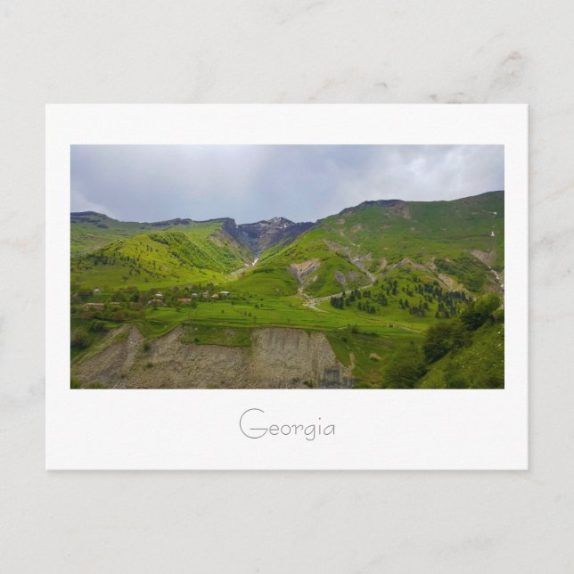 Georgien Kaukus Berge Landschaft Natur Postkarte (Vorderseite)