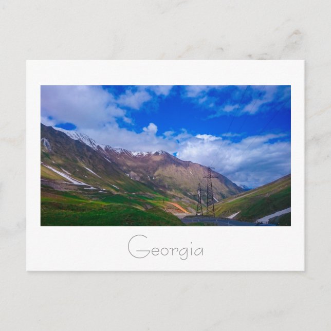 Georgien Kaukus Berge Landschaft Natur Postkarte (Vorderseite)