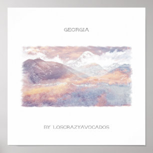 Georgien Kazbegi Architektur Natur Poster