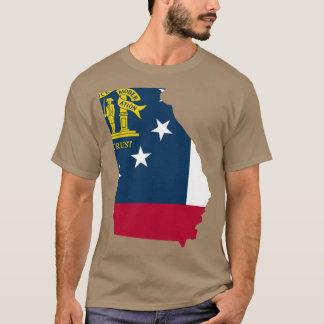 Georgien-Kontur mit Flagge T-Shirt
