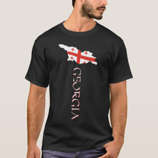 Georgien Länderkarte Flagge  T-Shirt