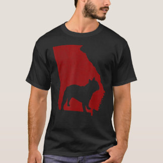 Georgien mit Bulldog Not leidender Red Dog Lover S T-Shirt