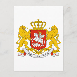 Georgien-Offizieller Wappen-Heraltrockenzeichen Postkarte