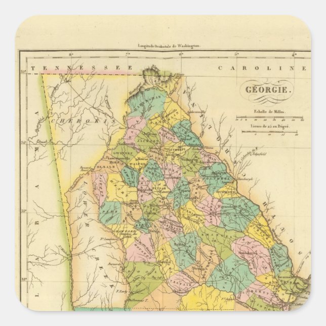 Georgien Quadratischer Aufkleber (Vorderseite)