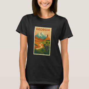 Georgien Schöne Landschaft Reise Georgien Land T-Shirt