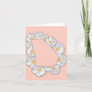 Georgien Staat Blume - Cherokee Rose Dankeskarte