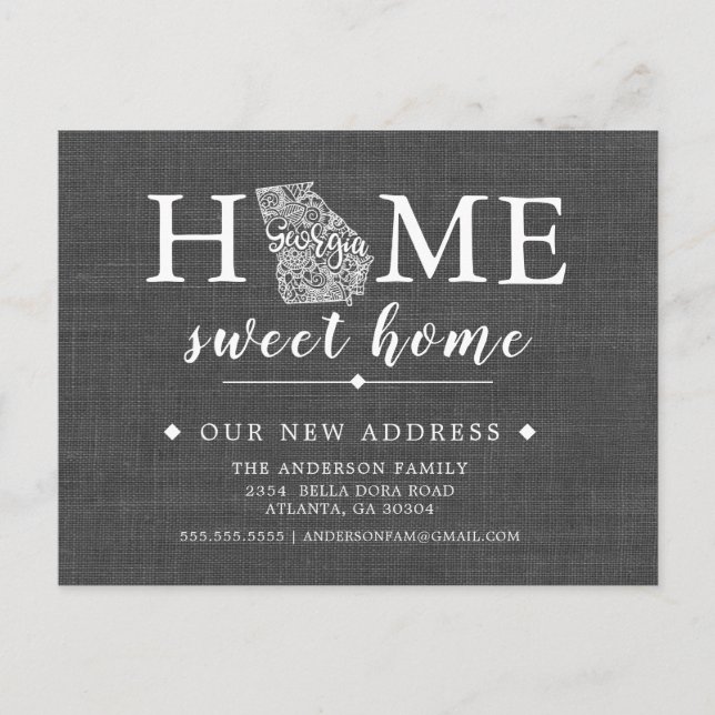 GEORGIEN Staat-Umstiegskarte Ankündigungspostkarte (Vorderseite)