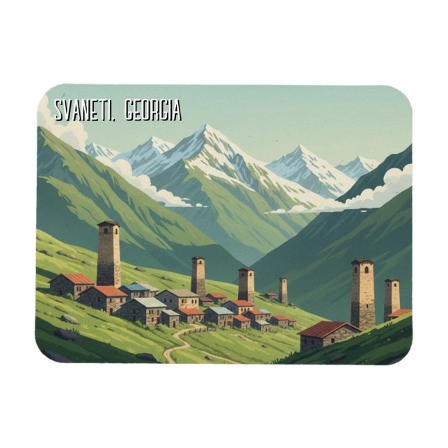 Georgien Svaneti Reise Magnet (Horizontal)