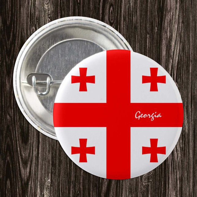 Georgien-Taste, patriotische georgische Flaggenmod Button (Von Creator hochgeladen)